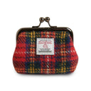 B40272 ROYAL Colour Handwoven Harris Tweed Zip Card Wallet Gaelsong