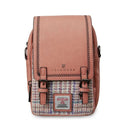 B40273 PINK-PURPLE MINI DOGTOOTH Colour Handmade Ladies Harris Tweed Crossbody Bag- Mini Gaelsong