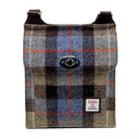 B40274 Authentic Harris Tweed Purse for Ladies Blue Brown Gaelsong