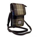 B40277 Women's Harris Tweed Mini Crossbody Bag Blue Brown Gaelsong