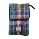 B40277 Women's Harris Tweed Mini Crossbody Bag Green Purple Gaelsong