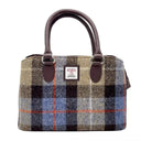 B40279 Ladies Scottish Harris Tweed Handbag Blue Brown Gaelsong