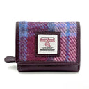 B40282 Handcrafted Harris Tweed Trifold Wallet Pastel Pink Gaelsong