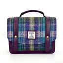 B40285 Small Handwoven Messenger Bag for Women Green Purple Front View Gaelsong