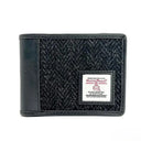 B40287 Genuine Harris Tweed Bifold Wallet for Men Charcoal Gaelsong