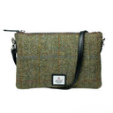 B40290 Handwoven Genuine Harris Tweed Zip Purse Country Green Gaelsong