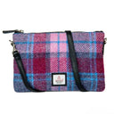 B40290 Handwoven Genuine Harris Tweed Zip Purse Pastel Pink Gaelsong