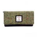 B40292 Women's Handmade Harris Tweed Long Wallet Country Green Gaelsong