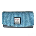 B40292 Women's Handmade Harris Tweed Long Wallet Sky Blue Gaelsong