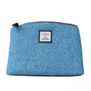 B40293 Handwoven Harris Tweed Cosmetic Bag Sky Blue Gaelsong