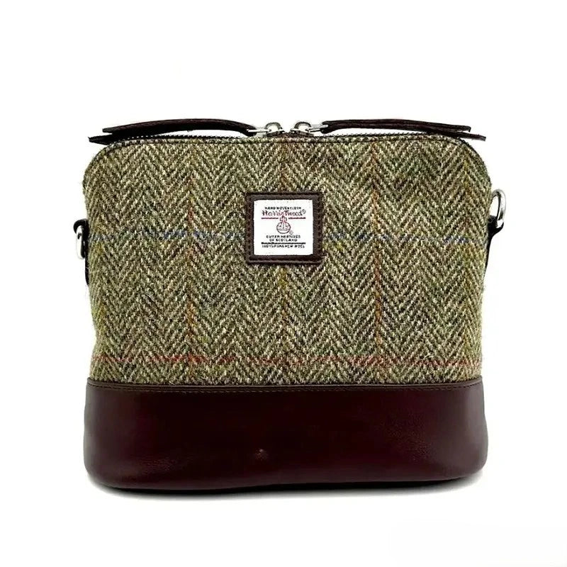 HARRIS TWEED バッグ Handmade Harris Tweed Zip Shoulder Bag | Gaelsong – GaelSong