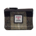 B40298 Handcrafted Harris Tweed Coin Purse Blue Brown Gaelsong