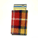 B40299 Authentic Harris Tweed Pop Up Credit Card Holder Saffron Gaelsong