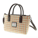 B40300 Genuine Handwoven Harris Tweed Brora Bag Coral Gingham Gaelsong