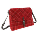 B40302 Ladies Harris Tweed Torridon Shoulder Bag Red Gaelsong