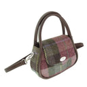 Ladies Mini Harris Tweed Buchan Bag Muteed Green Gaelsong