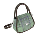 Ladies Mini Harris Tweed Buchan Bag Green Gaelsong