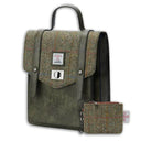 Genuine Harris Tweed Backpack with Matching Wallet Set 2 Chesnut Gaelsong