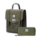 Genuine Harris Tweed Backpack with Matching Wallet Set 3 Chesnut Gaelsong