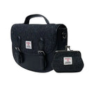Authentic Harris Tweed Purse with Matching Mini Wallet Black set 1 Gaelsong