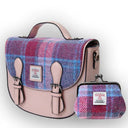 Authentic Harris Tweed Purse with Matching Mini Wallet Pink set 1 Gaelsong