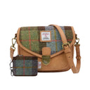 Ladies Harris Tweed Shoulder Bag with Matching Wallet Chesnut S1 Gaelsong