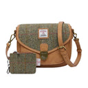 Ladies Harris Tweed Shoulder Bag with Matching Wallet Chesnut Herringbone S1 Gaelsong