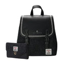 Women's Scottish Tweed Backpack & Purse Gift Set 1 Black Gaelsong