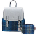 Women's Scottish Tweed Backpack & Purse Gift Set 2 Blue Gaelsong