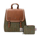 Women's Scottish Tweed Backpack & Purse Gift Set 2 Chesnut Herringbone Gaelsong