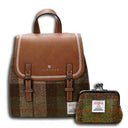 Women's Scottish Tweed Backpack & Purse Gift Set 3 Chesnut Tartan Gaelsong