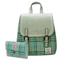Women's Scottish Tweed Backpack & Purse Gift Set 1 Mint Gaelsong