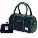 Traditional Harris Tweed Bag and Purse Matching Set 3 Blackwatch Gaelsong