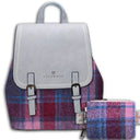 Tartan Islander Harris Tweed Backpack & Wallet Gift Set 1 Pink Gaelsong