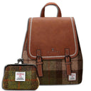 Tartan Islander Harris Tweed Backpack & Wallet Gift Set 2 Chesnut Tartan Gaelsong