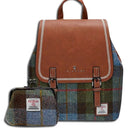 Tartan Islander Harris Tweed Backpack & Wallet Gift Set 2 Chesnut Blue Gaelsong