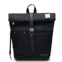 Canvas & Harris Tweed Scottish Backpack Black Gaelsong