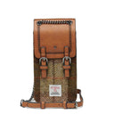 Harris Tweed Phone Pouch with Scottish Tartan Chesnut Gaelsong