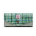Women's Harris Tweed Long Clasp Purse Mint Gaelsong