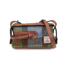 Handcrafted Harris Tweed Harley Crossbody Bag Chesnut Blue Gaelsong