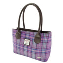 Handcrafted Harris Tweed Cassley Handbag Purple Mint Gaelsong