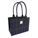 Harris Tweed Large Tote Bag in Scottish Tartan Blackwatch Gaelsong