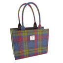 Harris Tweed Large Tote Bag in Scottish Tartan Multi Colour Gaelsong