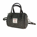 Ladies Harris Tweed Mini Bowling Bag Charcoal Gaelsong