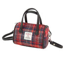 Ladies Harris Tweed Mini Bowling Bag Grey Red Gaelsong