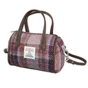 Ladies Harris Tweed Mini Bowling Bag Pink Burgundy Gaelsong