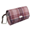 Harris Tweed Small Shoulder Bag in Scottish Tartan Pink Burgundy Gaelsong