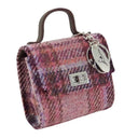 Hancrafted Harris Tweed Wee Mini Bag Pink Burgundy Gaelsong