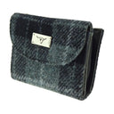 Handcrafted Harris Tweed Small Jura Purse Grey Black Gaelsong