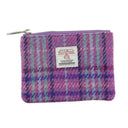 Handcrafted Harris Tweed Small Coin Pouch Purple Mint Gaesong